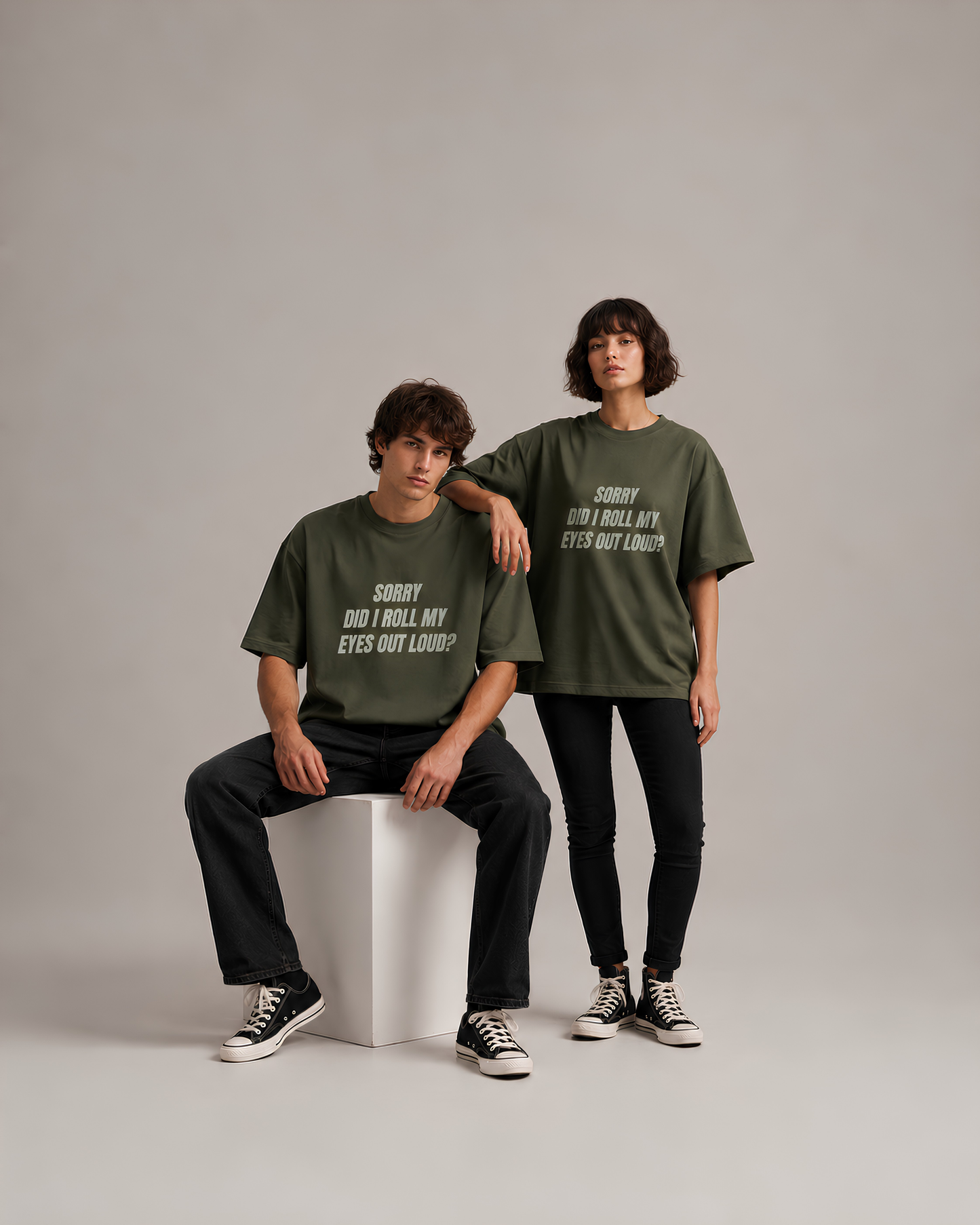 Sorry Did I Roll My Eyes - Oversized Unisex T-shirt