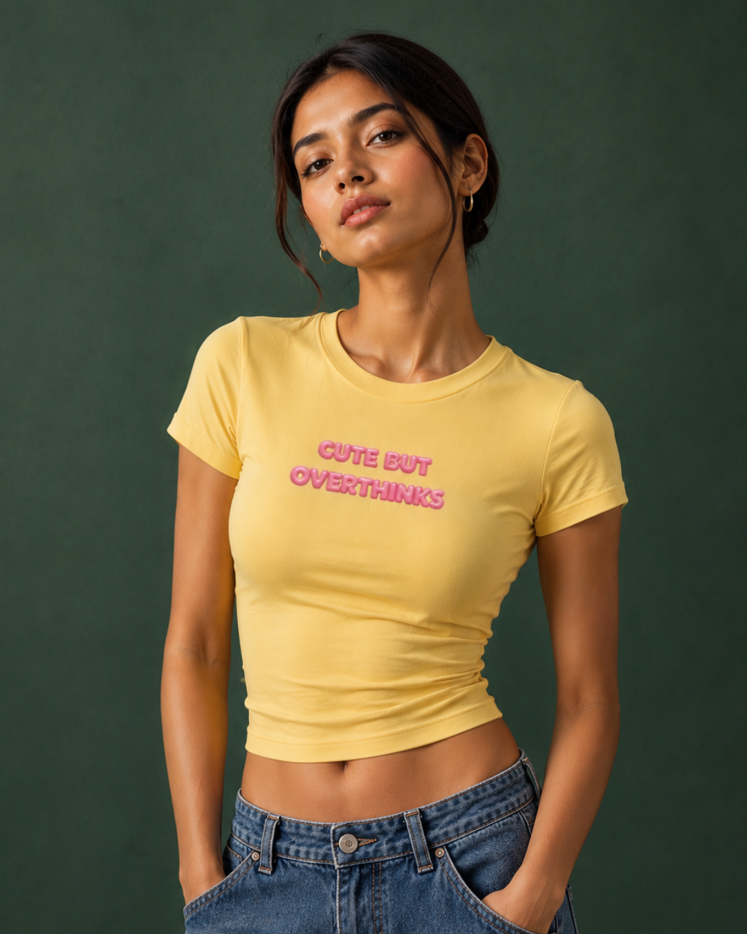 Cute But Overthinks - Women Baby Tees