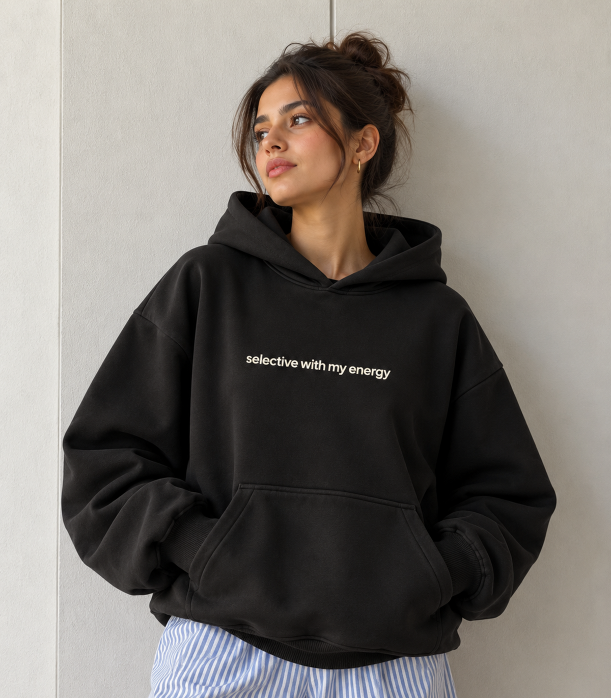 Selective with my Energy- Boxy Hoodie