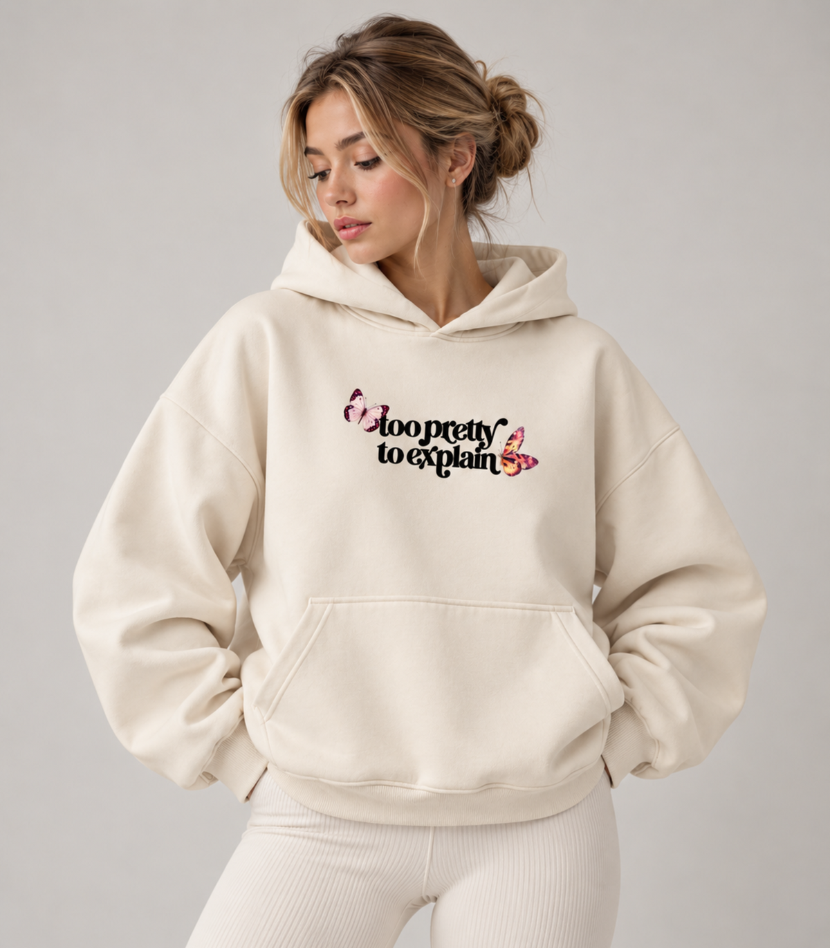 Too Pretty to explain- Boxy Hoodie