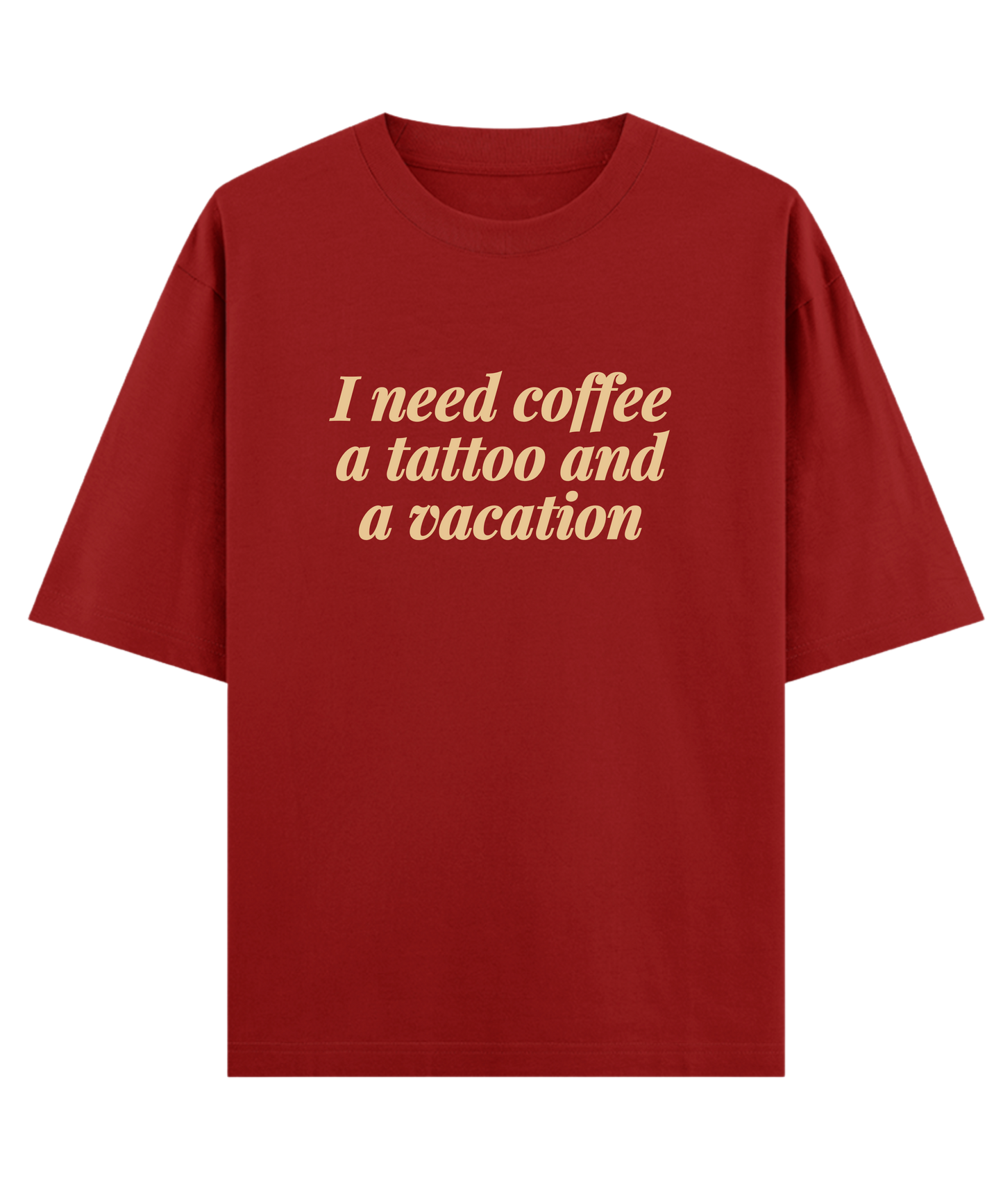 "Funny friend gift oversized unisex t-shirt Cloquest rust with relatable quote, aesthetic Gen Z streetwear"