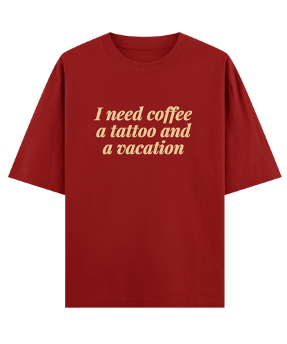 "Funny friend gift oversized unisex t-shirt Cloquest rust with relatable quote, aesthetic Gen Z streetwear"