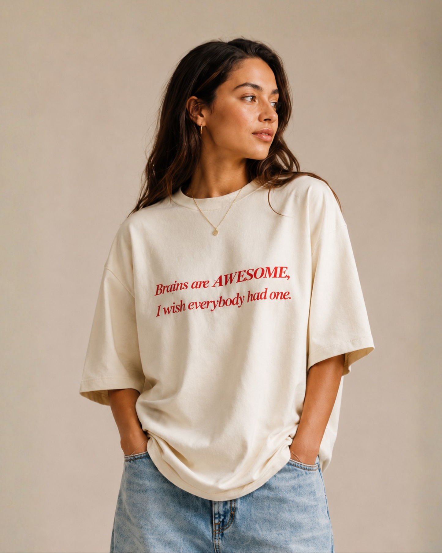 Brains Are Awesome - Oversized Unisex T-shirt