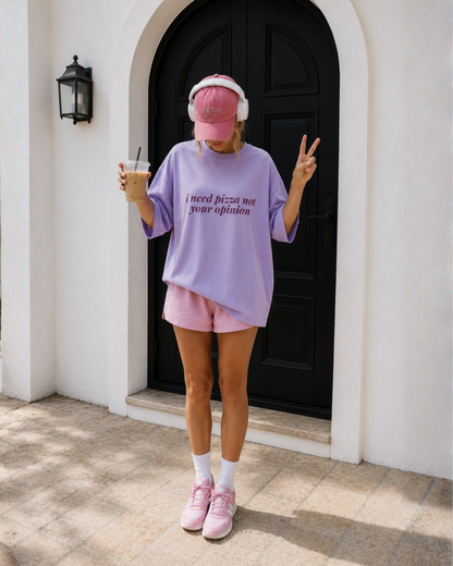 I Need Pizza - Oversized Unisex T-shirt