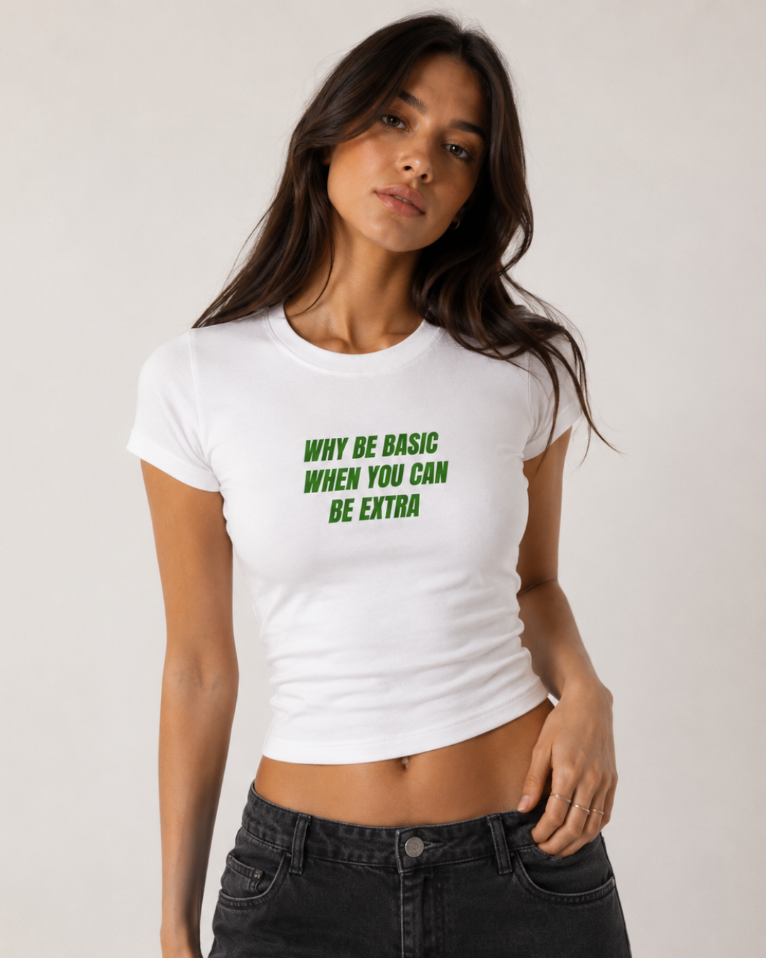 Why Be Basic - Women Baby Tees