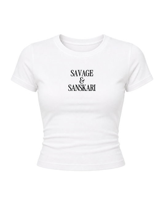 Savage & Sanskari - Women Baby Tees