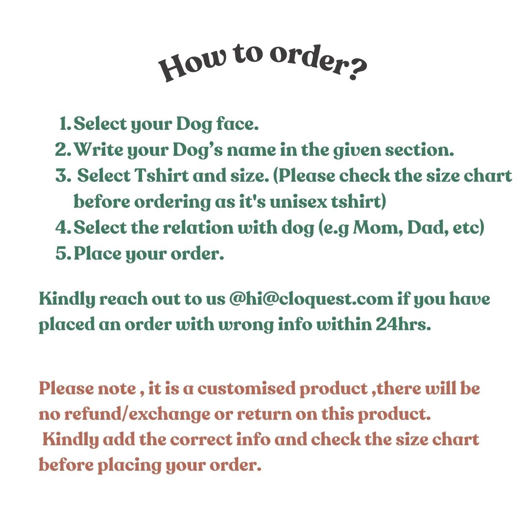 Customised Dog Parents Tshirt