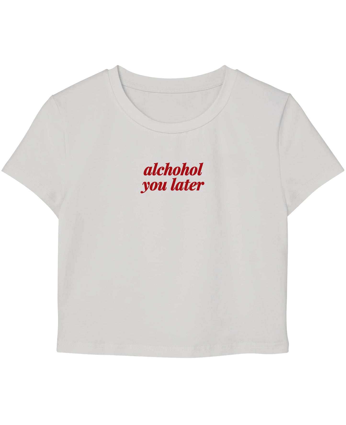 White Baby Tee Front Design