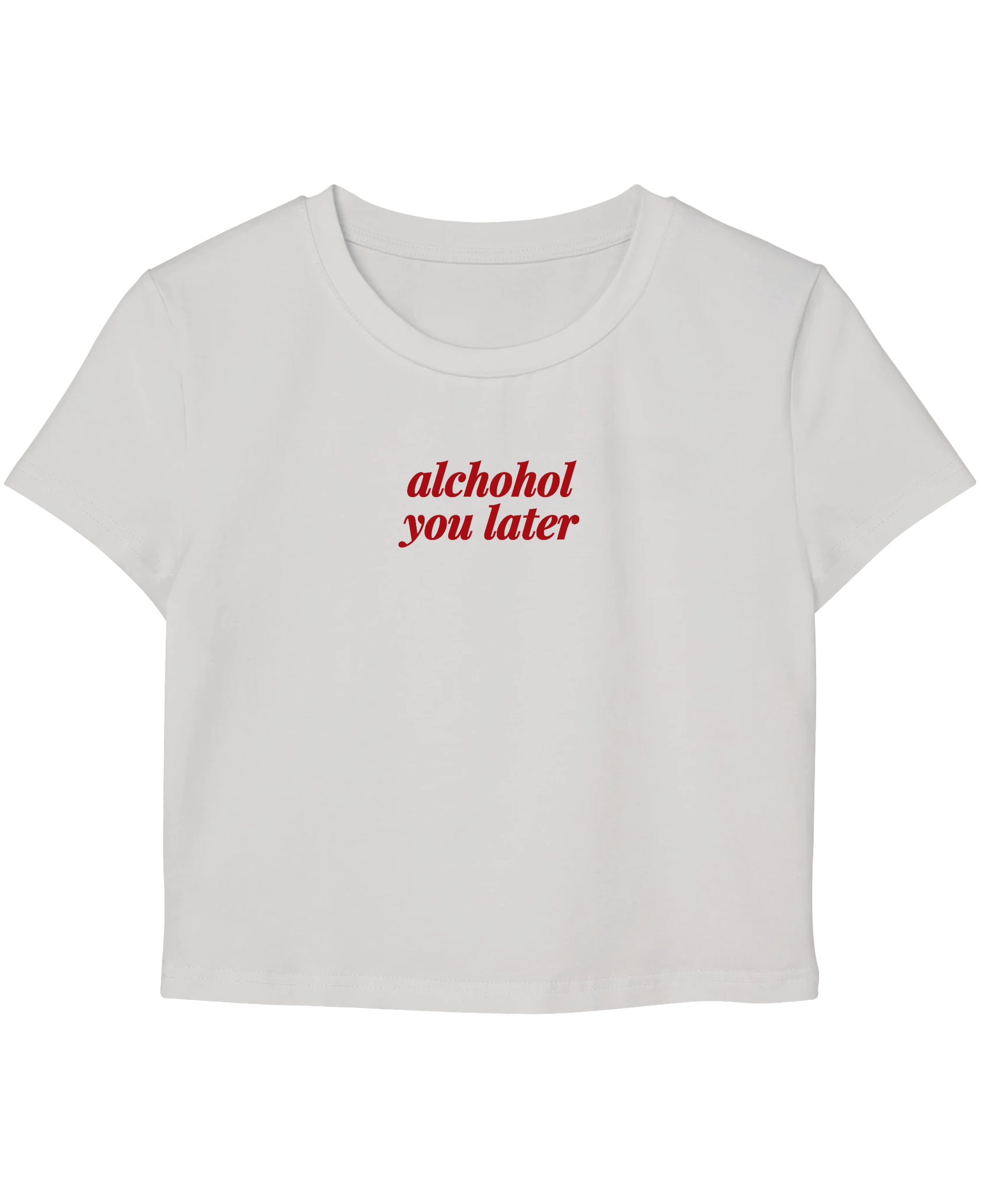 White Baby Tee Front Design