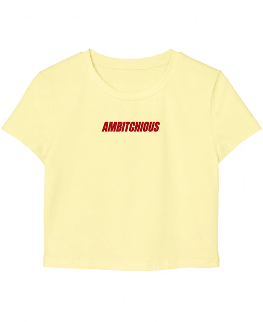 Butter Yellow Baby Tee Front Design