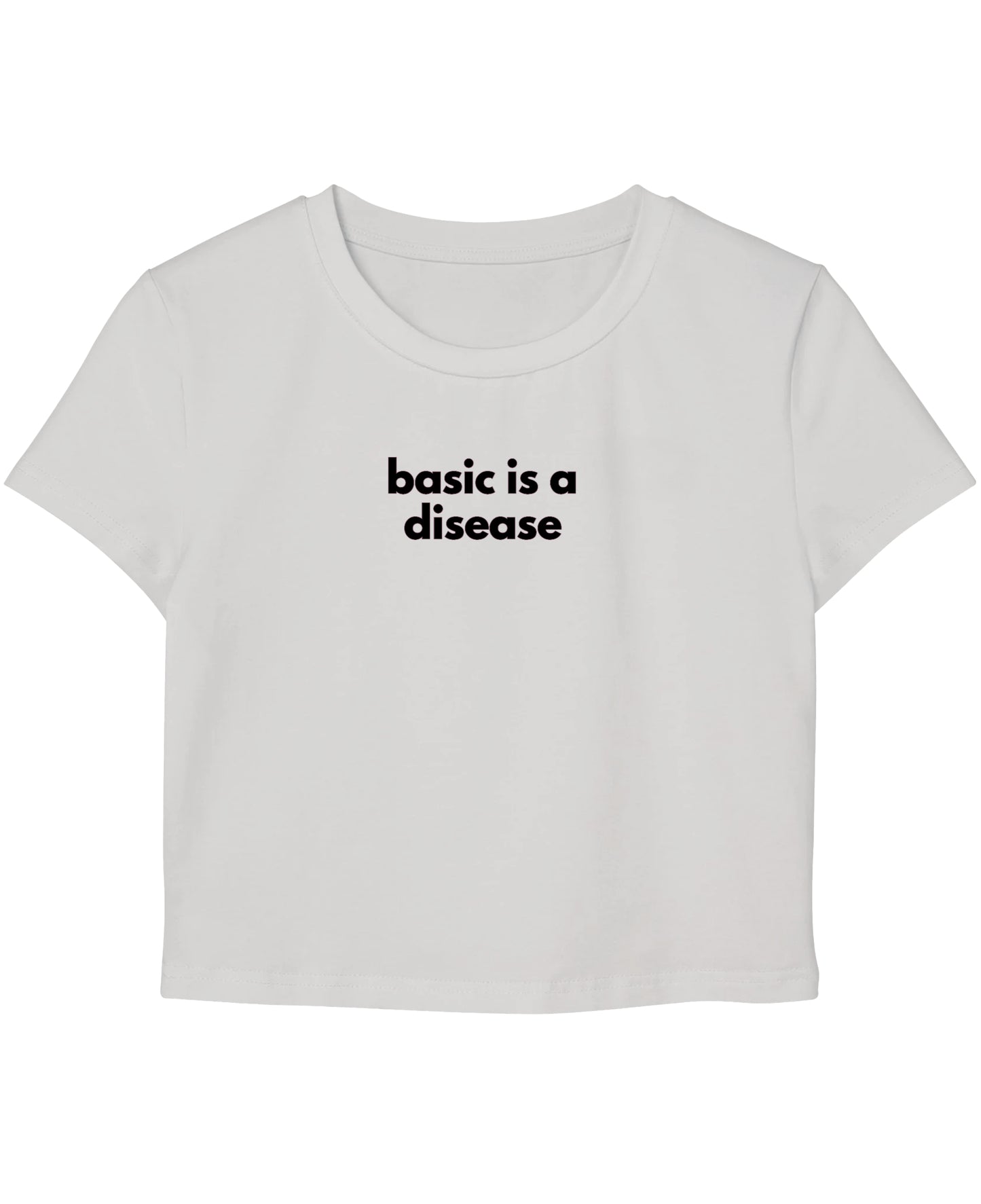 White Baby Tee Front Design
