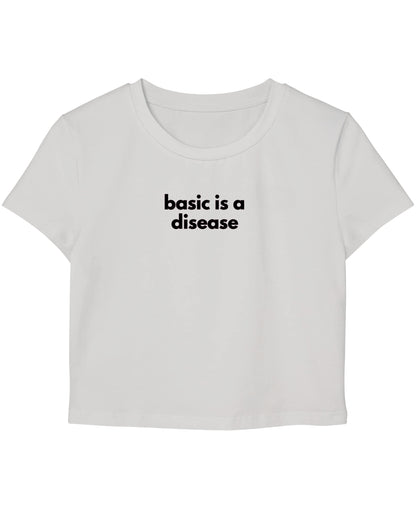 White Baby Tee Front Design