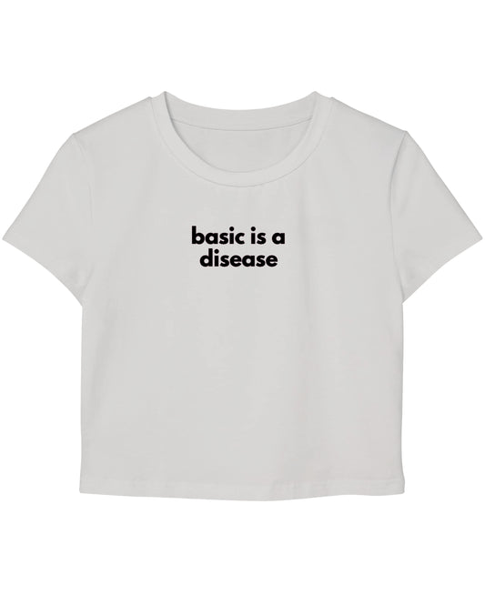 White Baby Tee Front Design