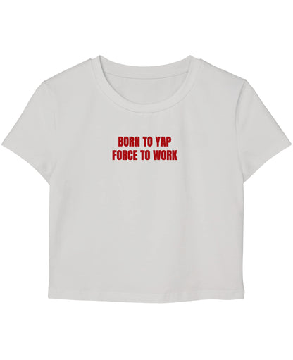 White Baby Tee Front Design