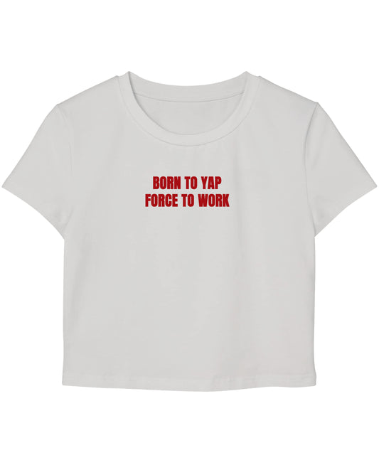 White Baby Tee Front Design