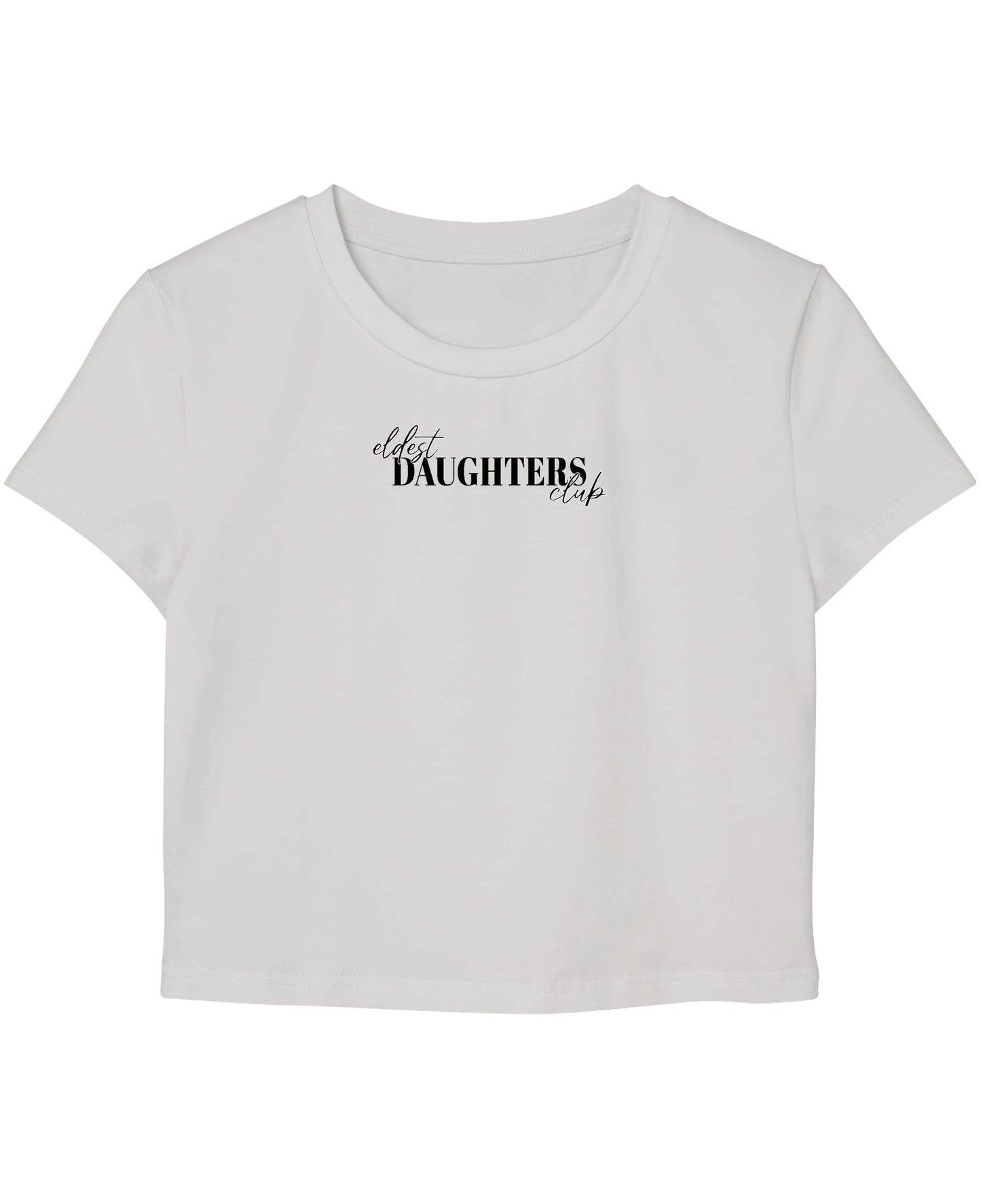 White Baby Tee Front Design