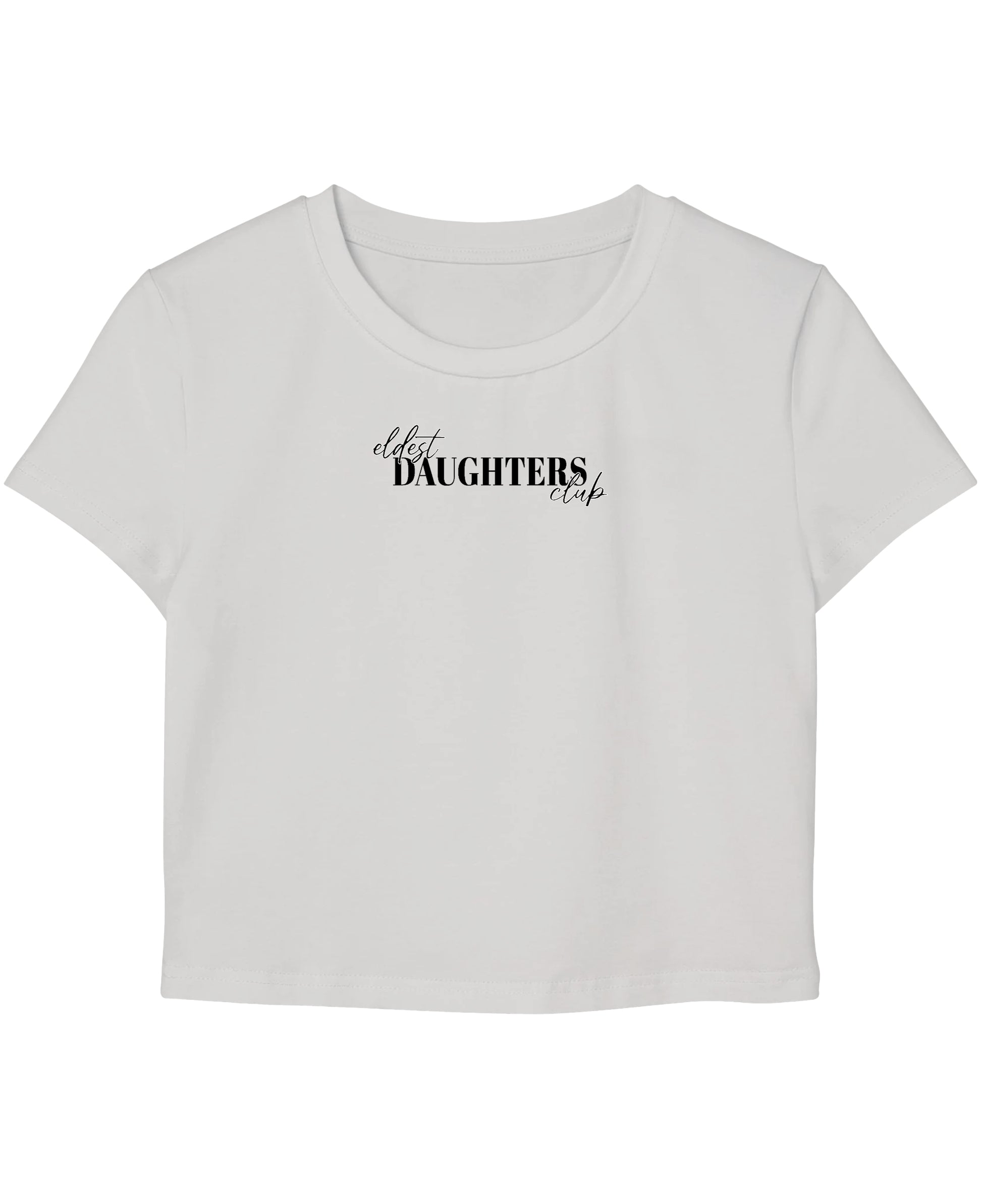 White Baby Tee Front Design