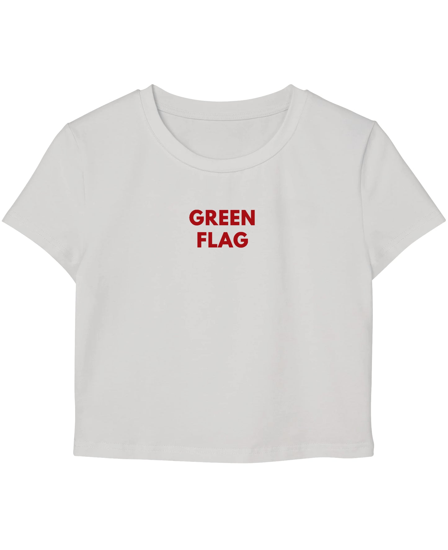 White Baby Tee Front Design