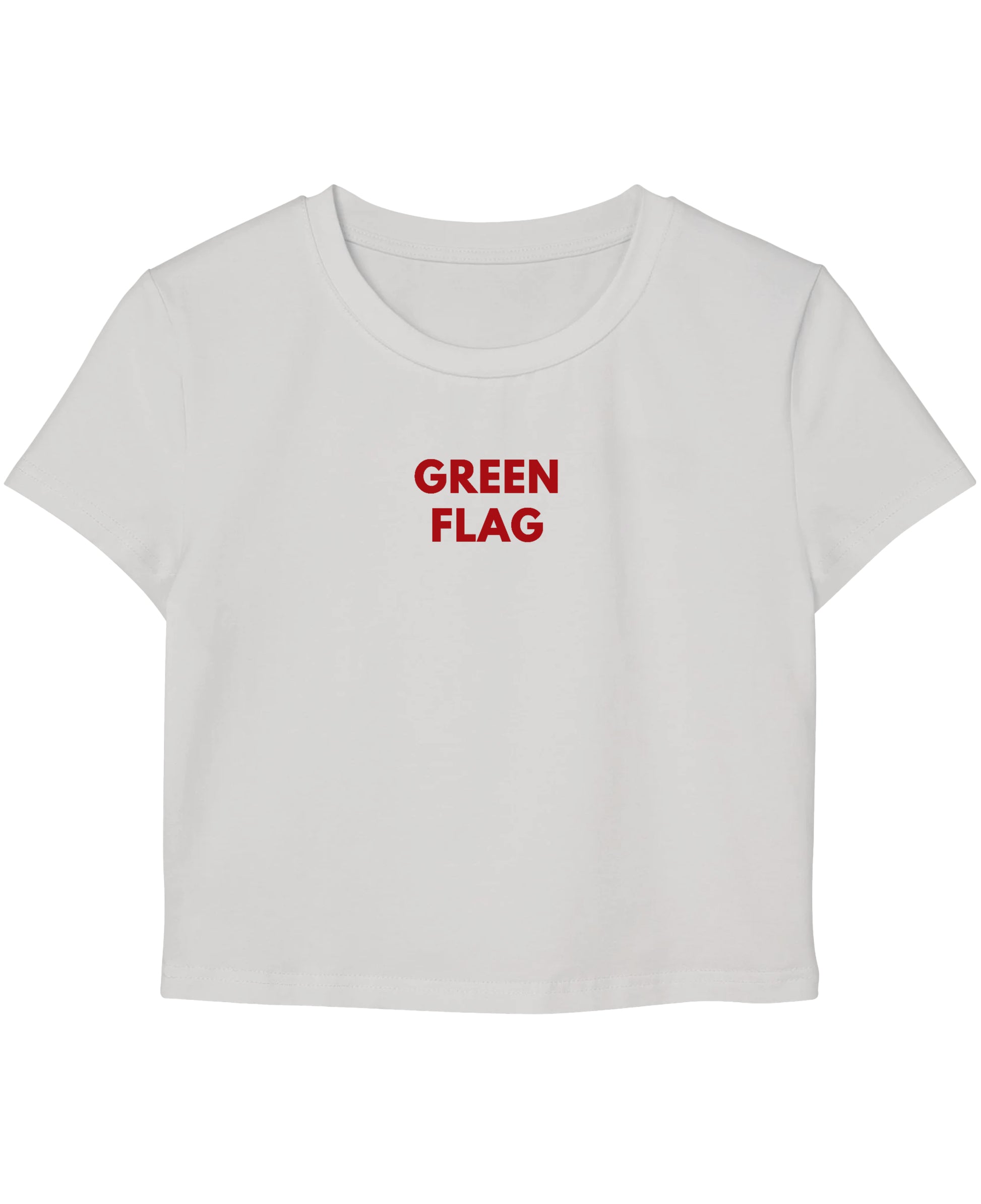 White Baby Tee Front Design