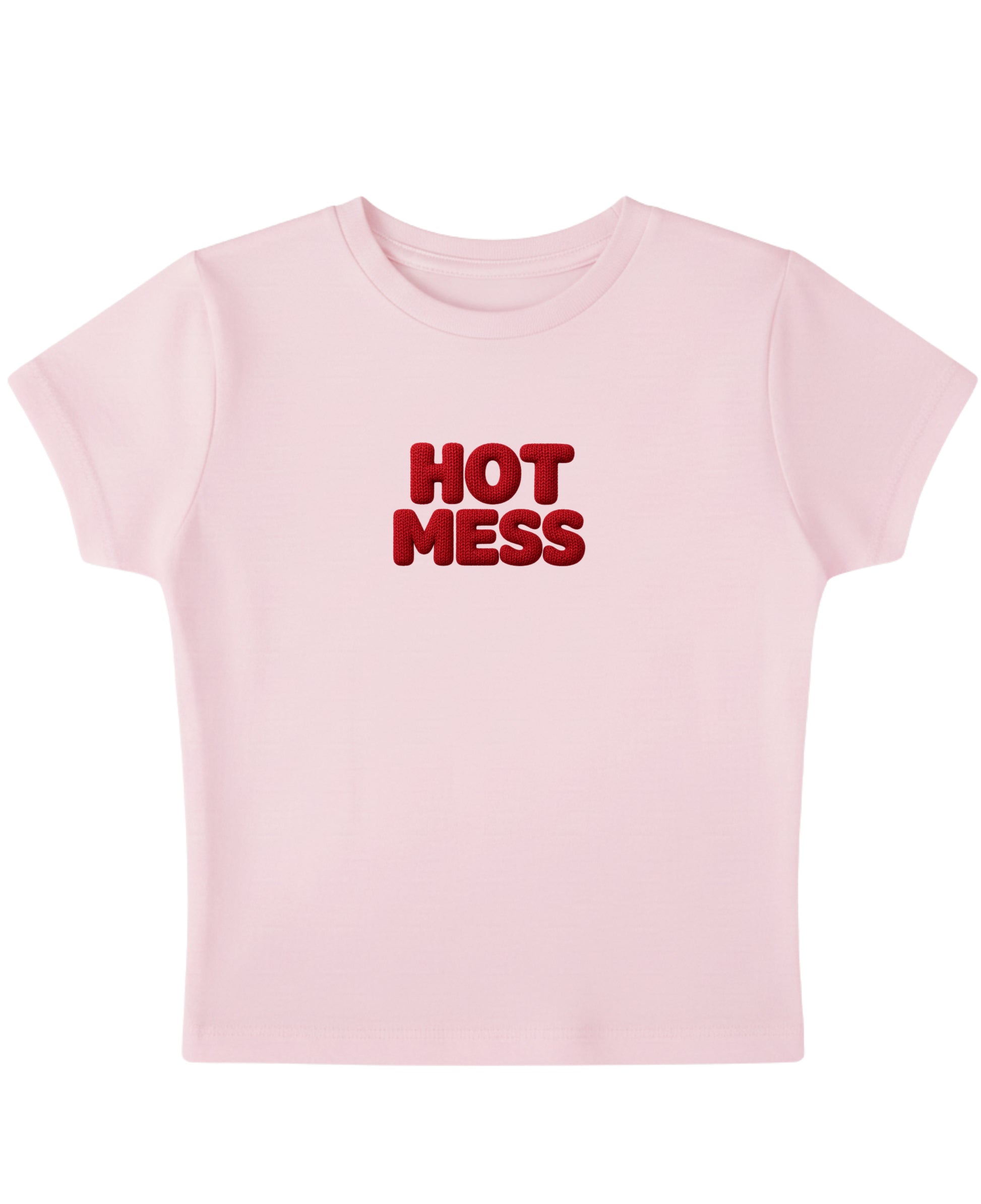 Baby Pink Baby Tee Front Design