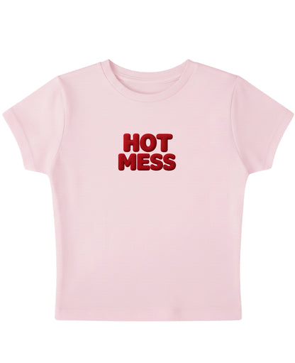 Baby Pink Baby Tee Front Design