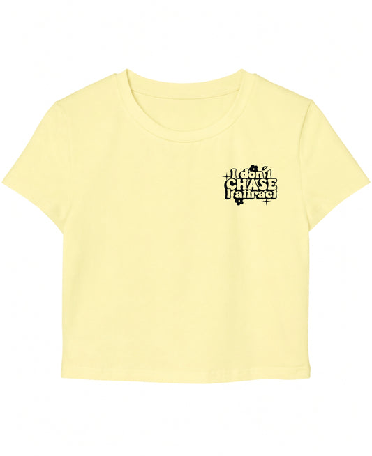 Butter Yellow Baby Tee Front Design