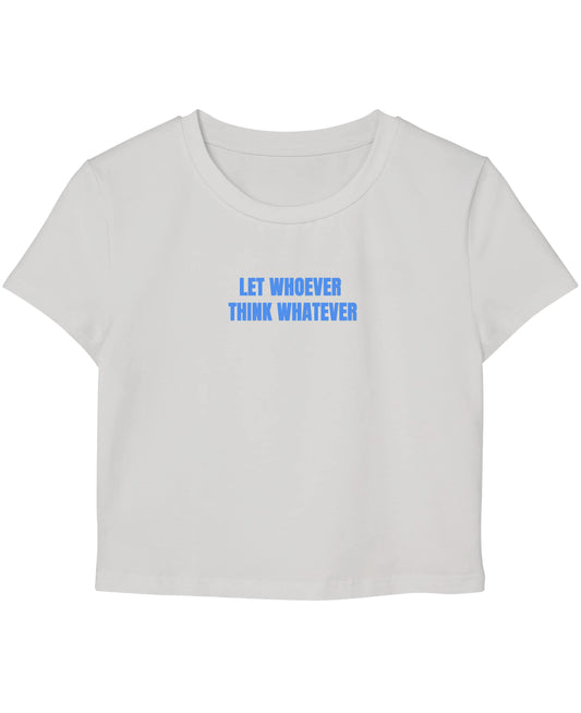 White Baby Tee Front Design