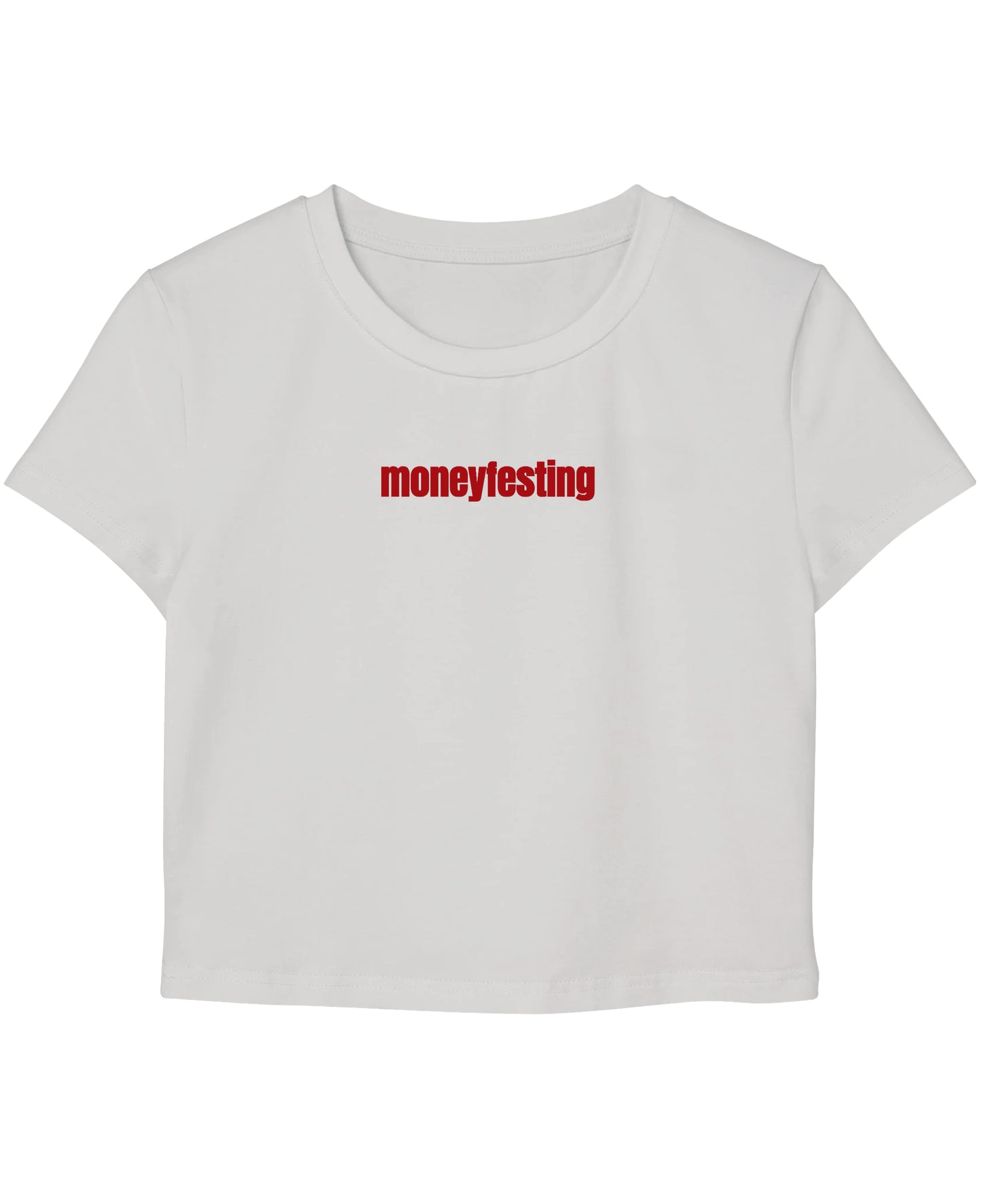 White Baby Tee Front Design