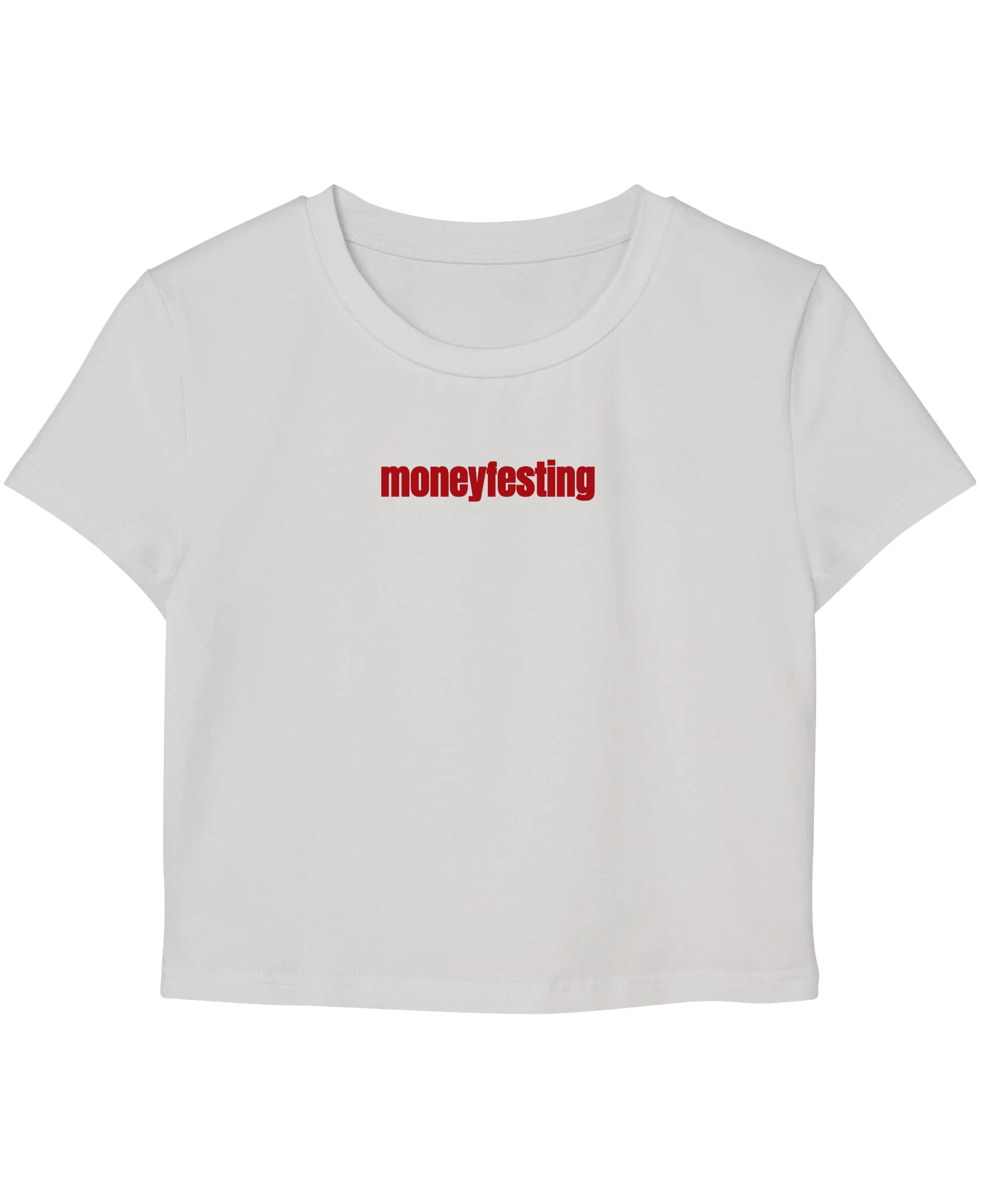White Baby Tee Front Design