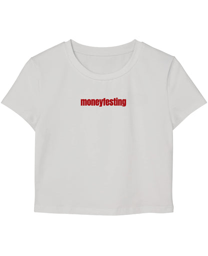 White Baby Tee Front Design
