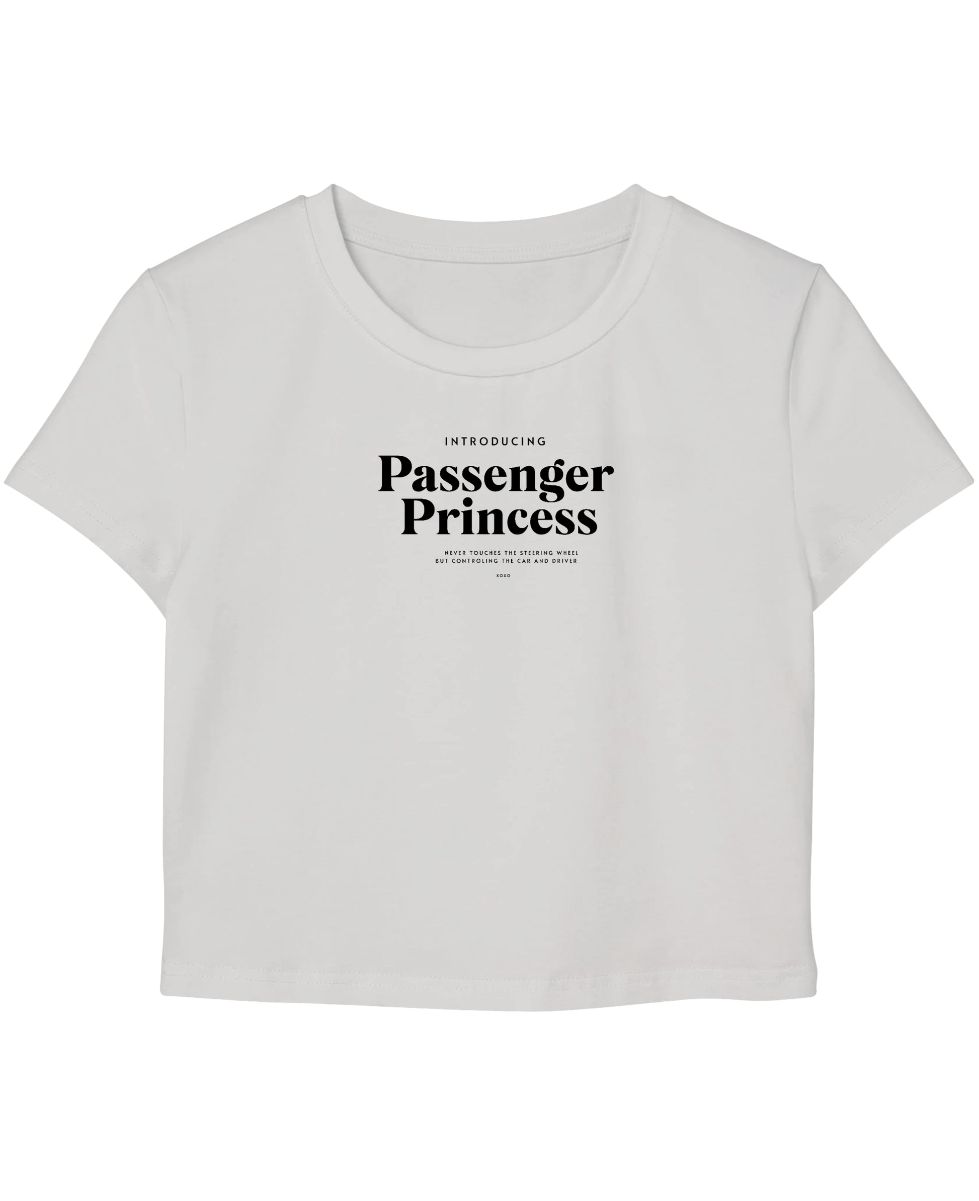 White Baby Tee Front Design