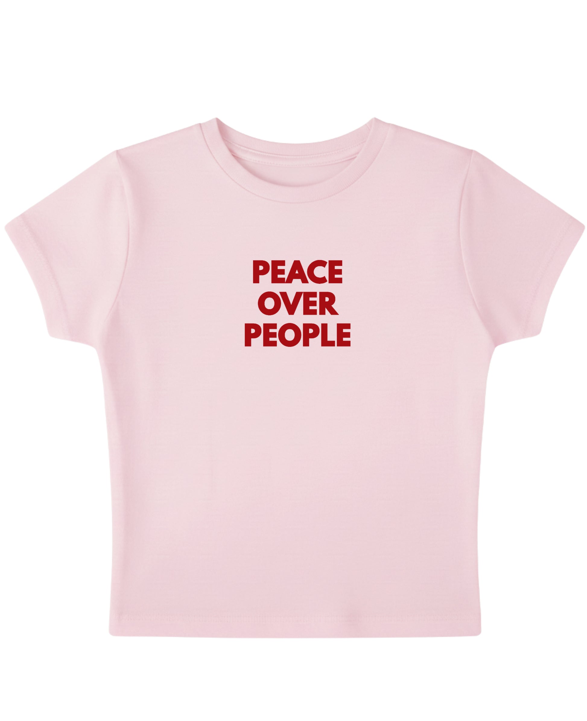 Baby Pink Baby Tee Front Design