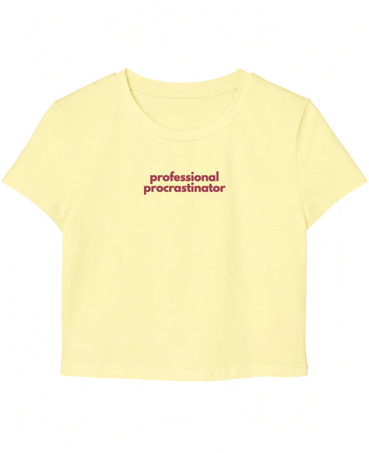 Butter Yellow Baby Tee Front Design