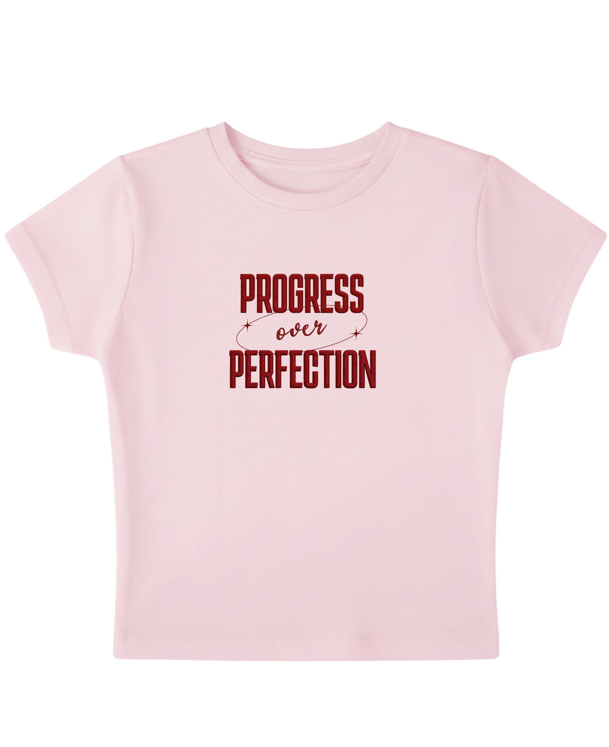 Baby Pink Baby Tee Front Design