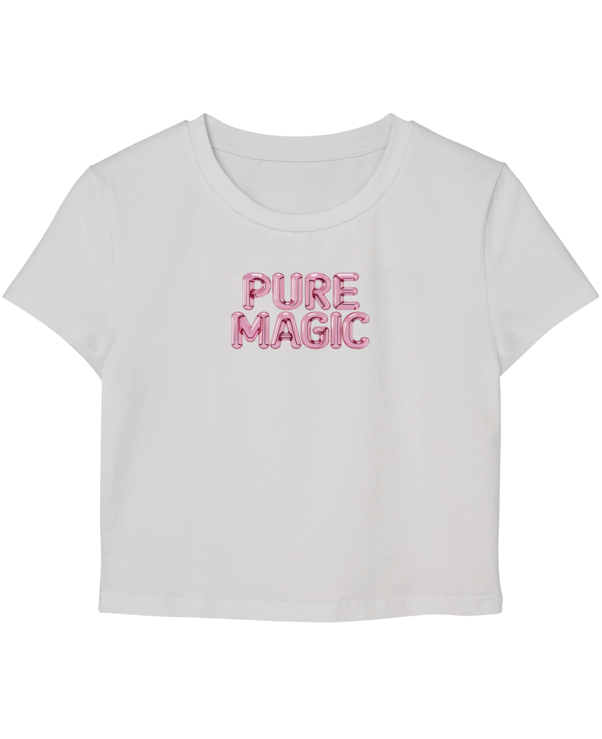 White Baby Tee Front Design