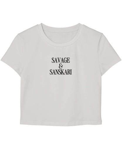 White Baby Tee Front Design