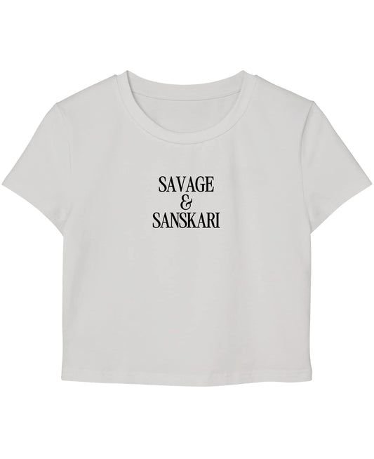 White Baby Tee Front Design
