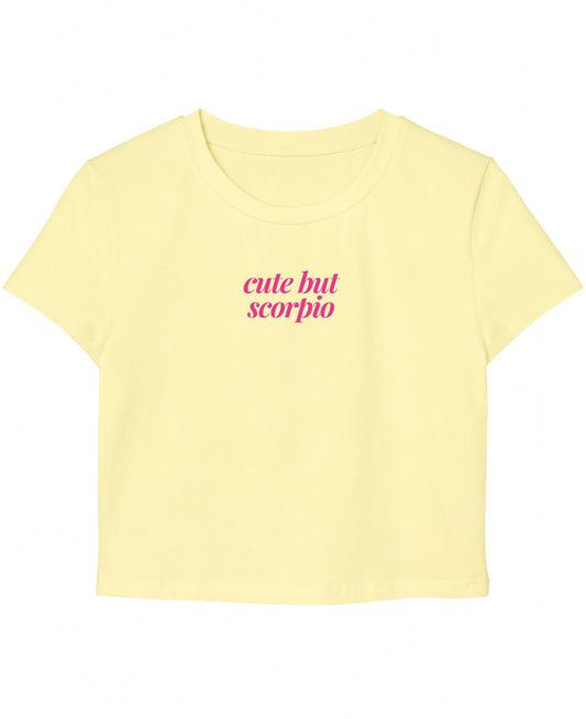 Butter Yellow Baby Tee Front Design