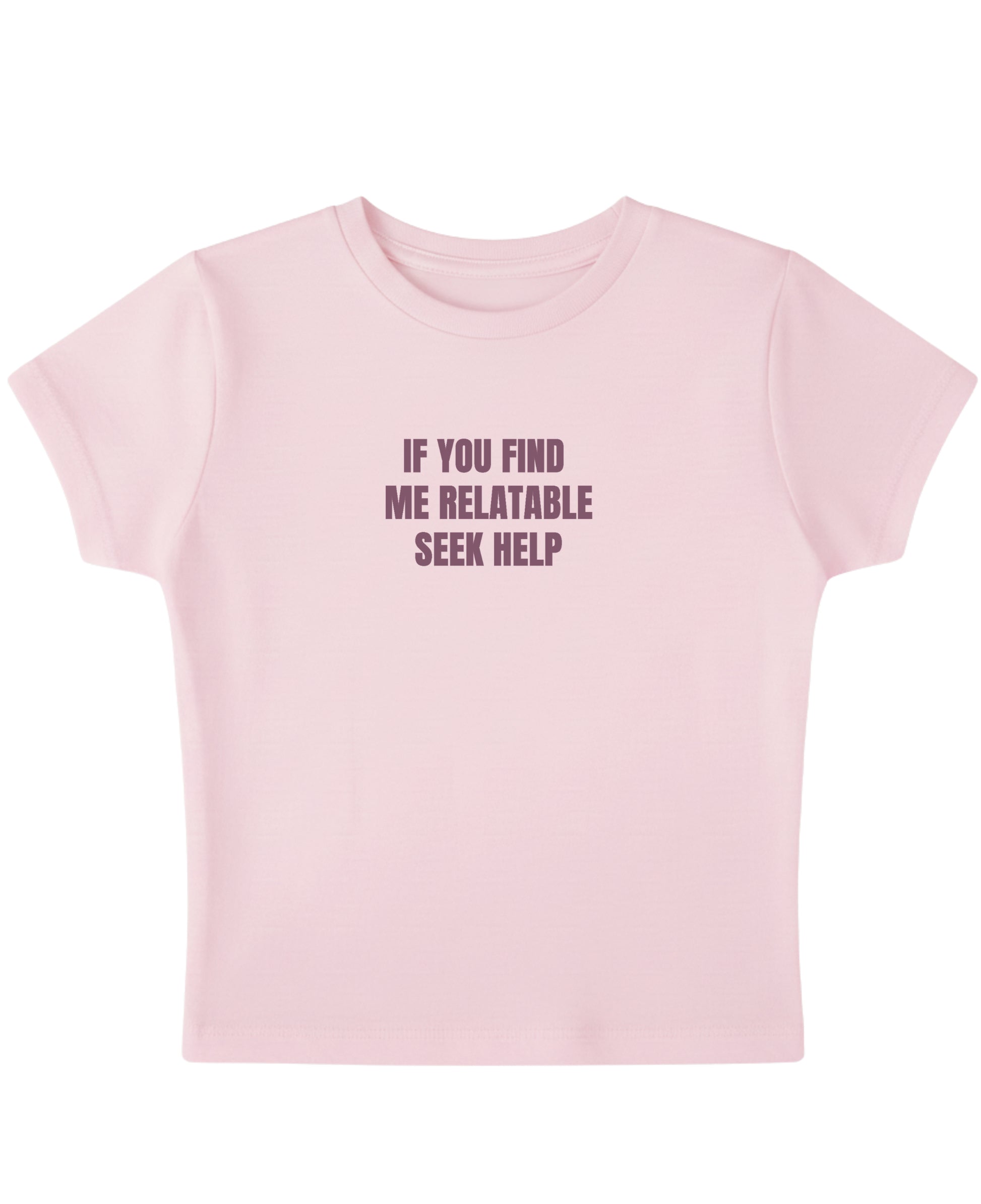 Baby Pink Baby Tee Front Design