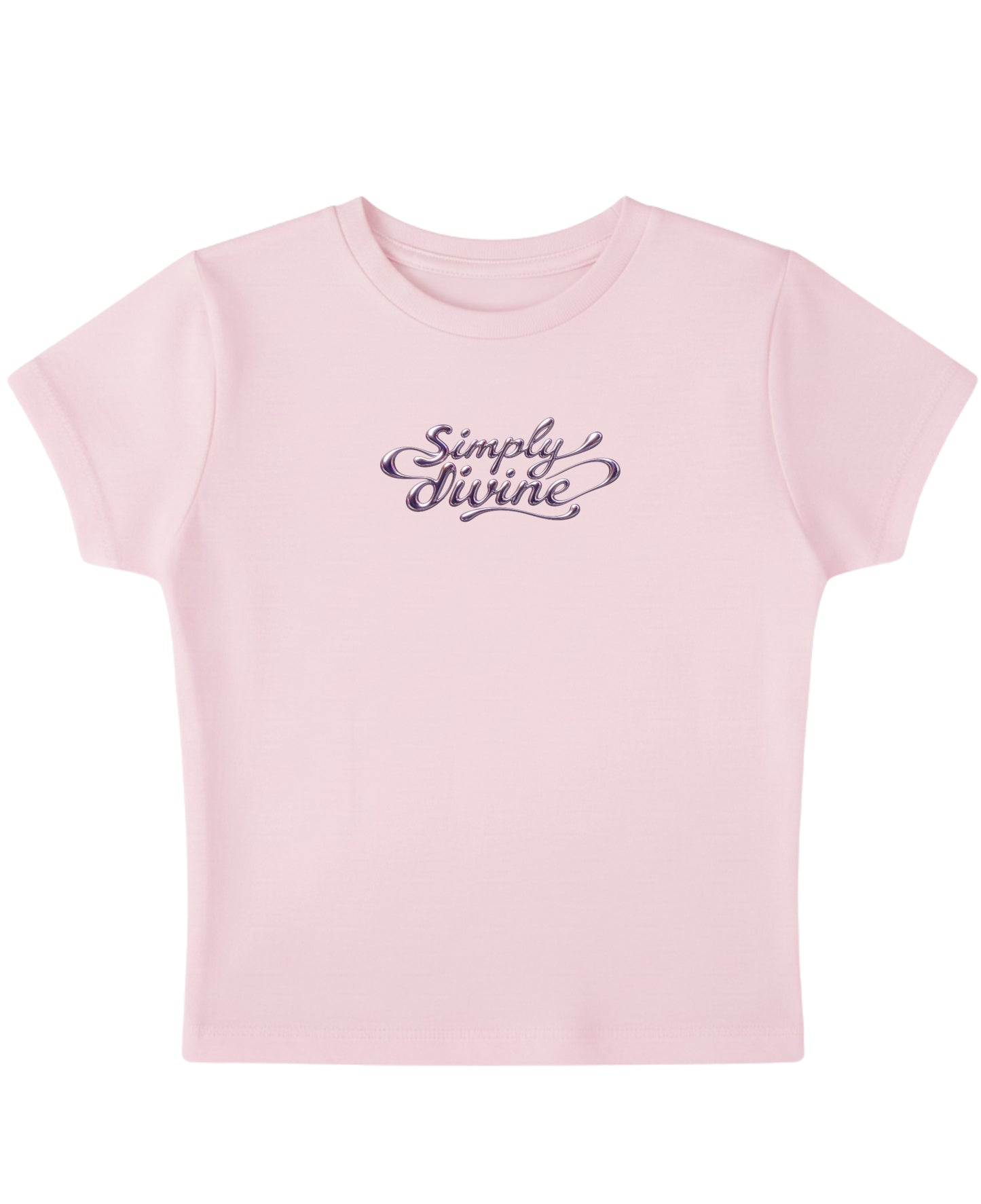 Baby Pink Baby Tee Front Design