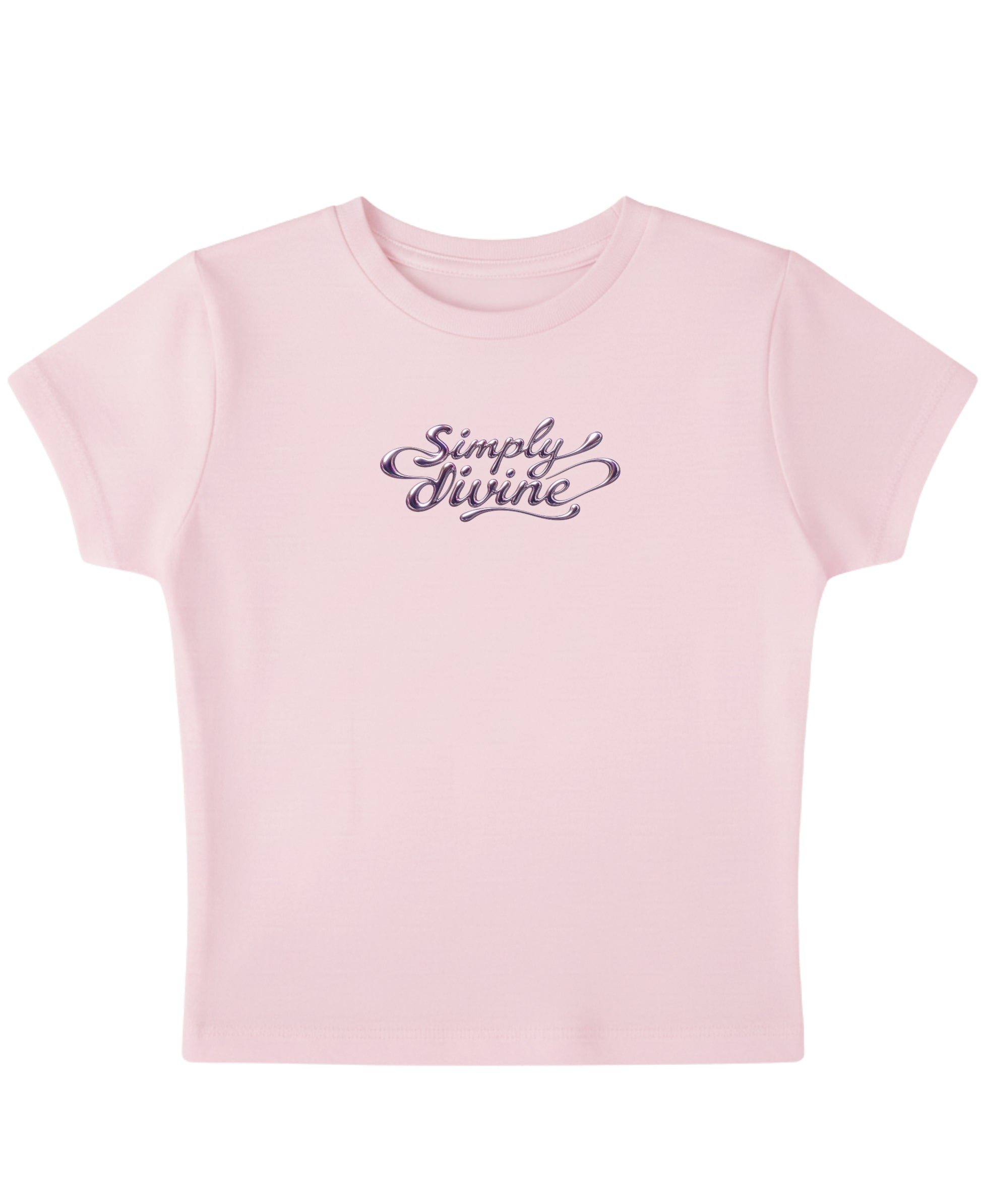 Baby Pink Baby Tee Front Design