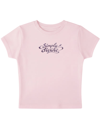 Baby Pink Baby Tee Front Design