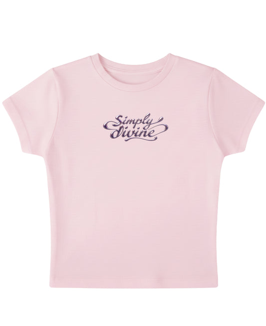 Baby Pink Baby Tee Front Design