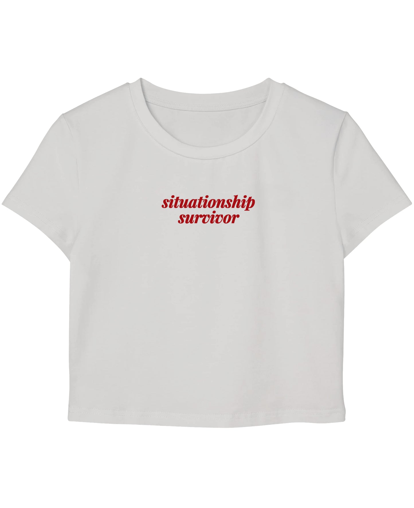 White Baby Tee Front Design