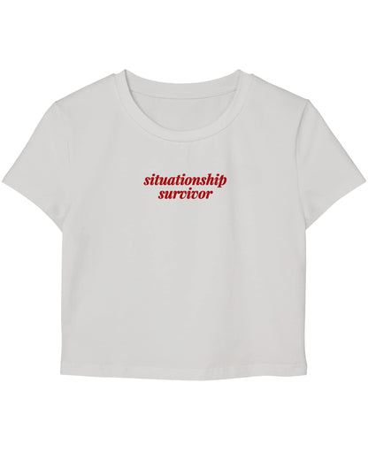 White Baby Tee Front Design