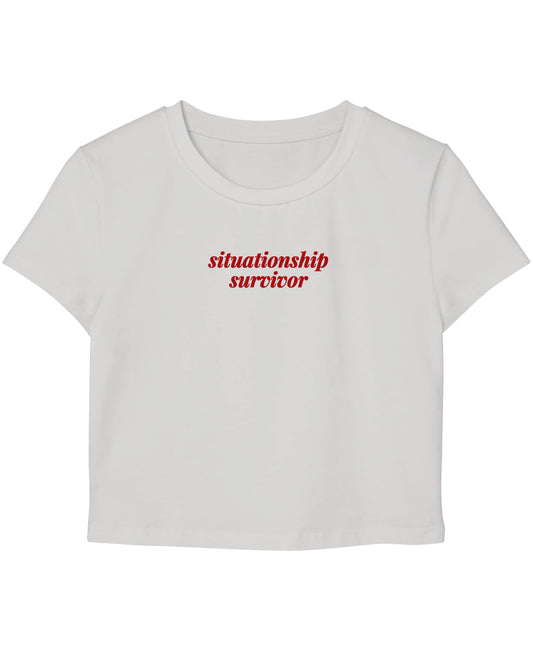 White Baby Tee Front Design
