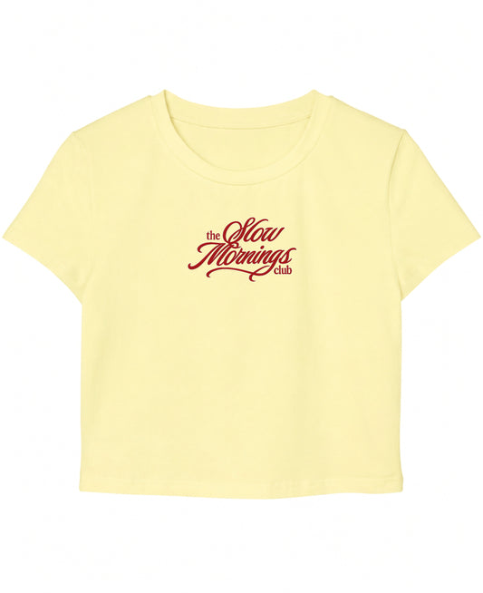 Butter Yellow Baby Tee Front Design