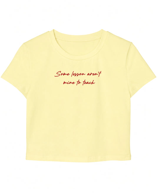 Butter Yellow Baby Tee Front Design