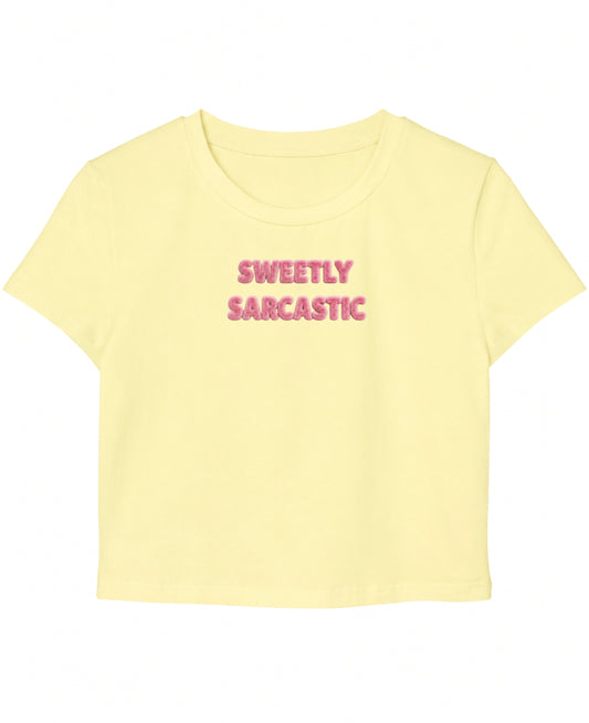 Butter Yellow Baby Tee Front Design