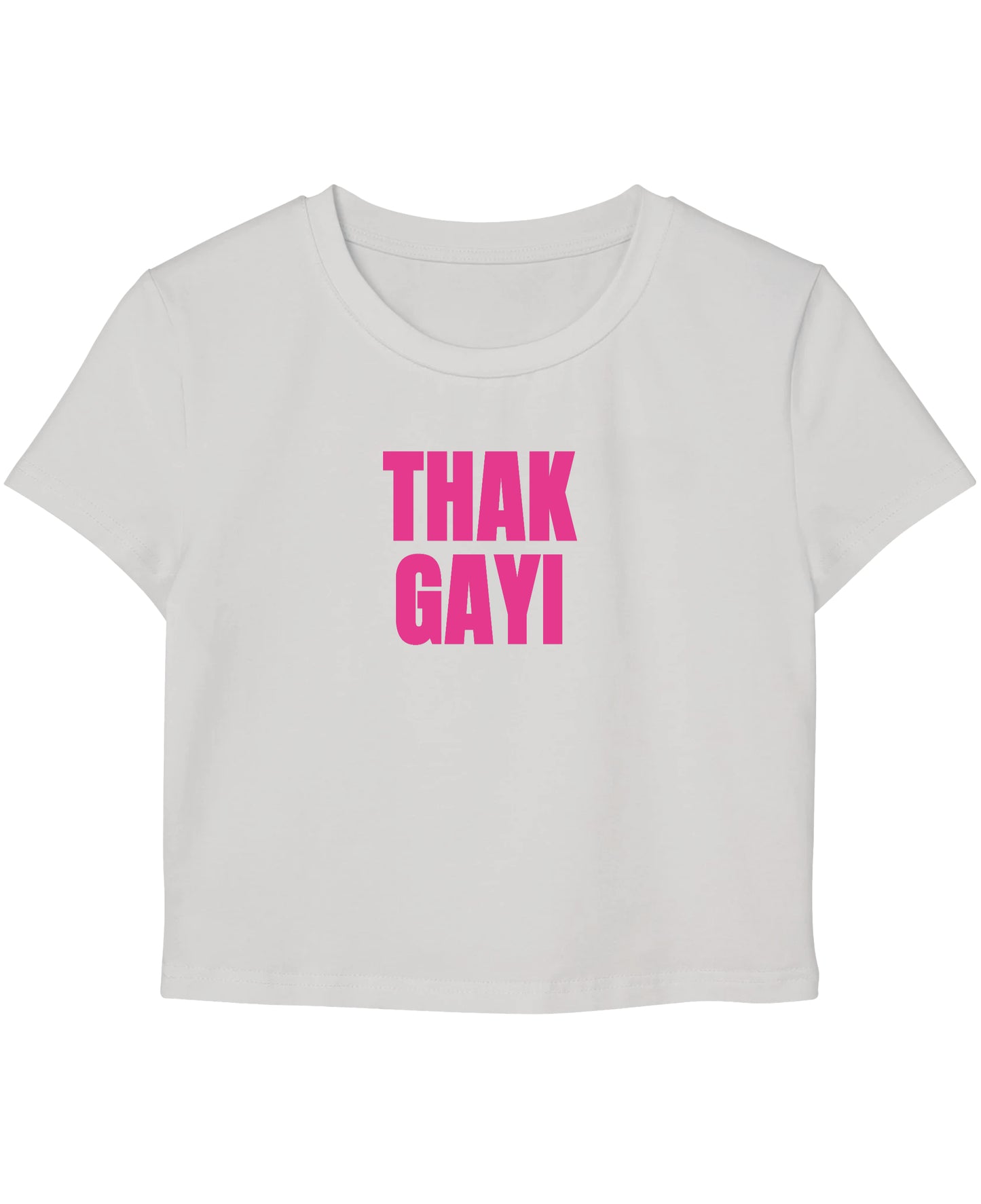 White Baby Tee Front Design